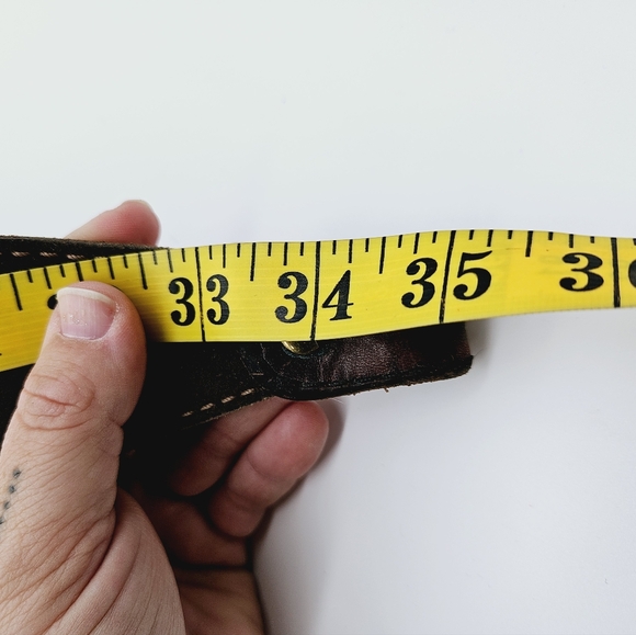 LEVI'S | thick leather diamond pattern belt - Picture 6 of 6